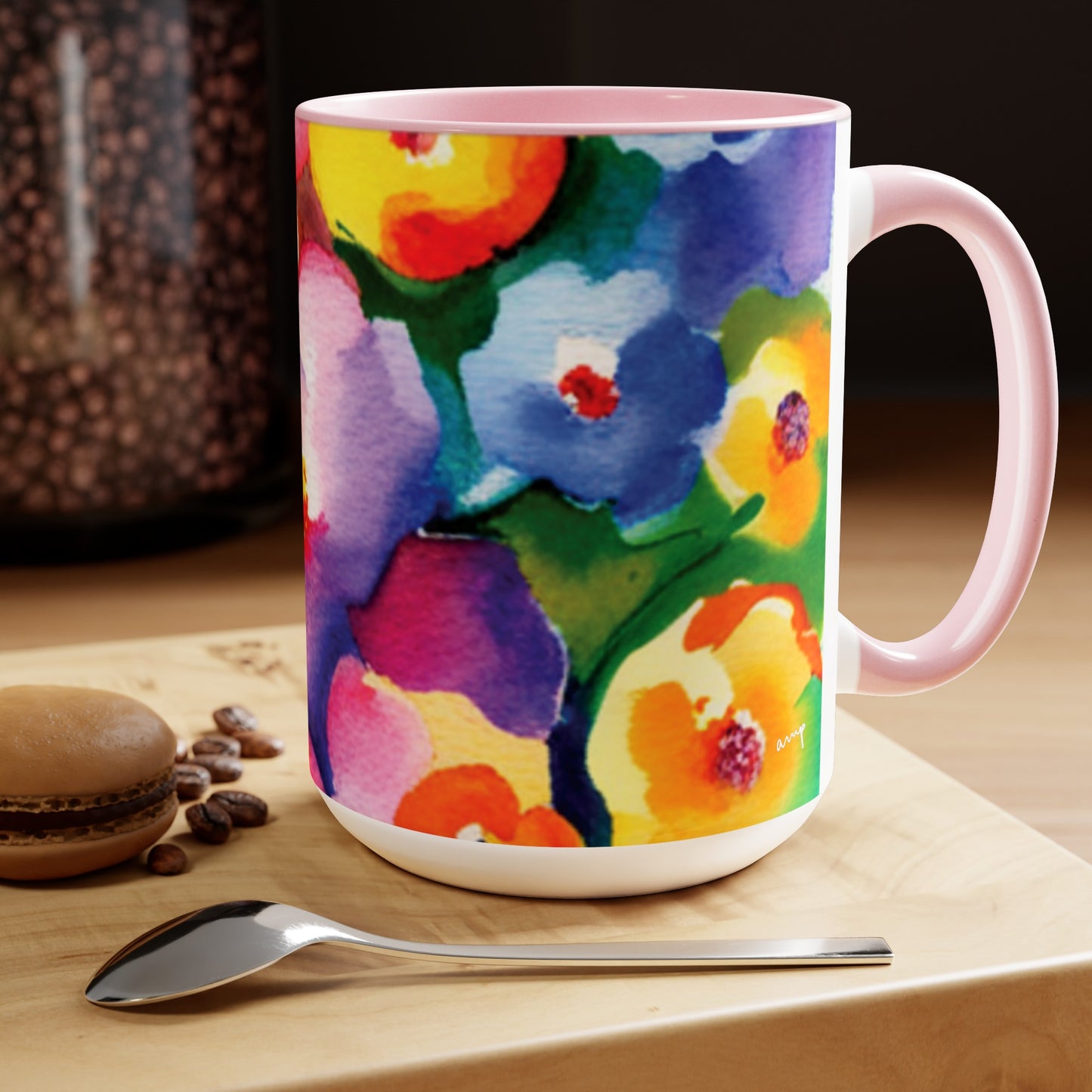 Flowery Watercolored Mug for Mother's Day - 15oz