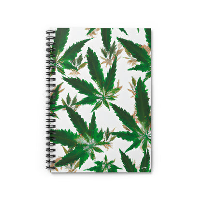 Cannabis Leaf Notebook - Ruled Line