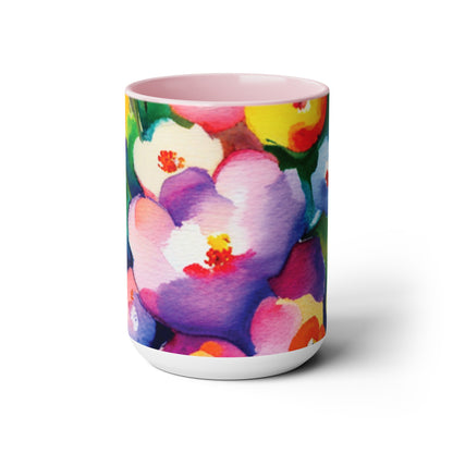 Flowery Watercolored Mug for Mother's Day - 15oz