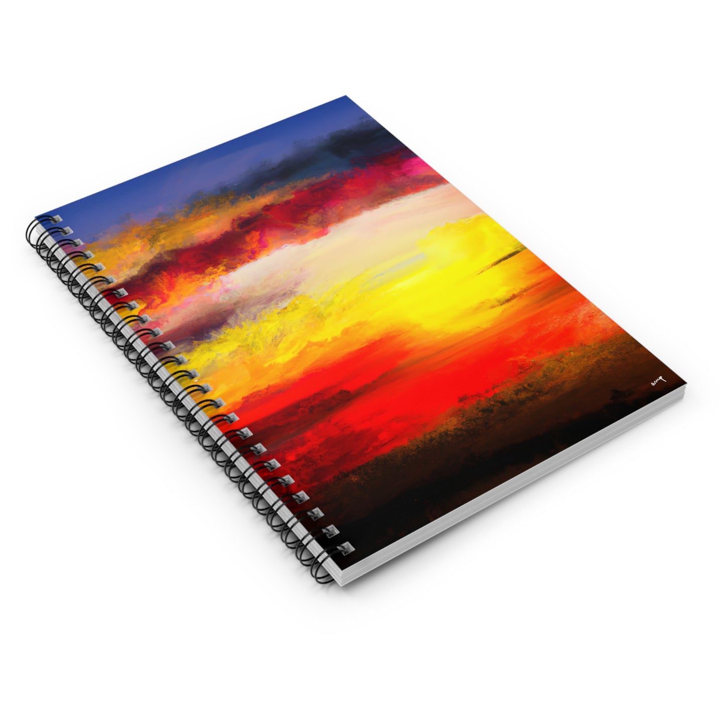 Acrylic Sunset Spiral Notebook - Ruled Line