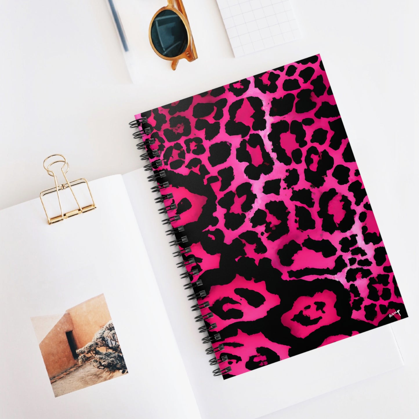 Pink Leopard Notebook - Ruled Line