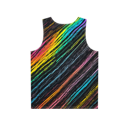 Men's Rainbow Line Art Tank