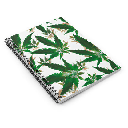 Cannabis Leaf Notebook - Ruled Line