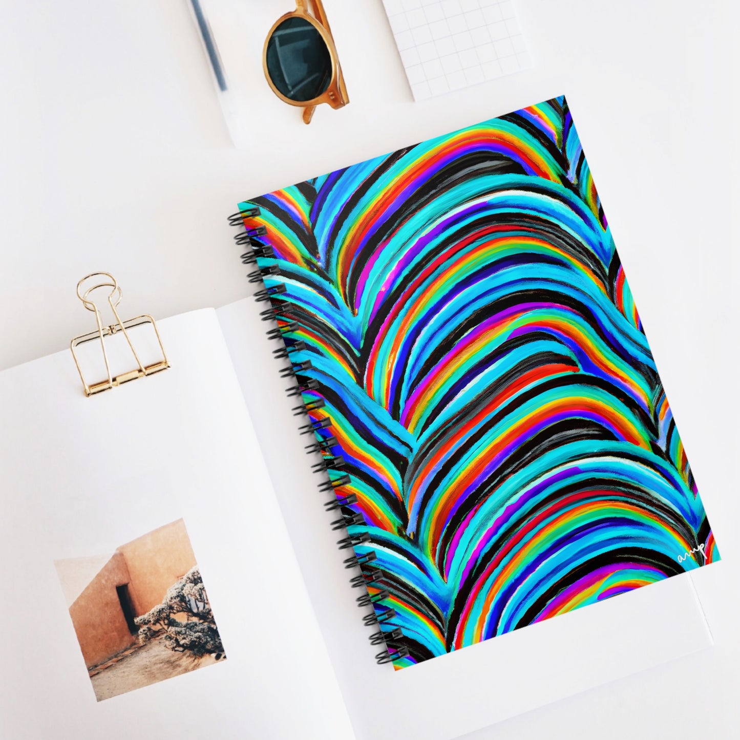 Rainbow Arc Spiral Notebook - Ruled Line