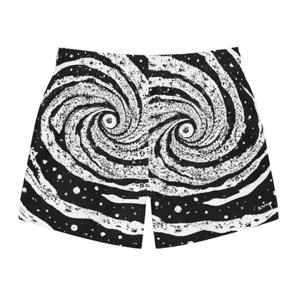 Black Star Spiral Swim Trunks