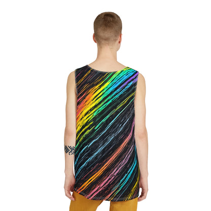 Men's Rainbow Line Art Tank