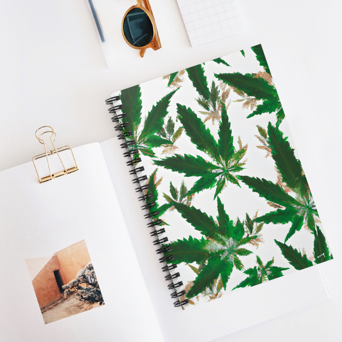 Cannabis Leaf Notebook - Ruled Line