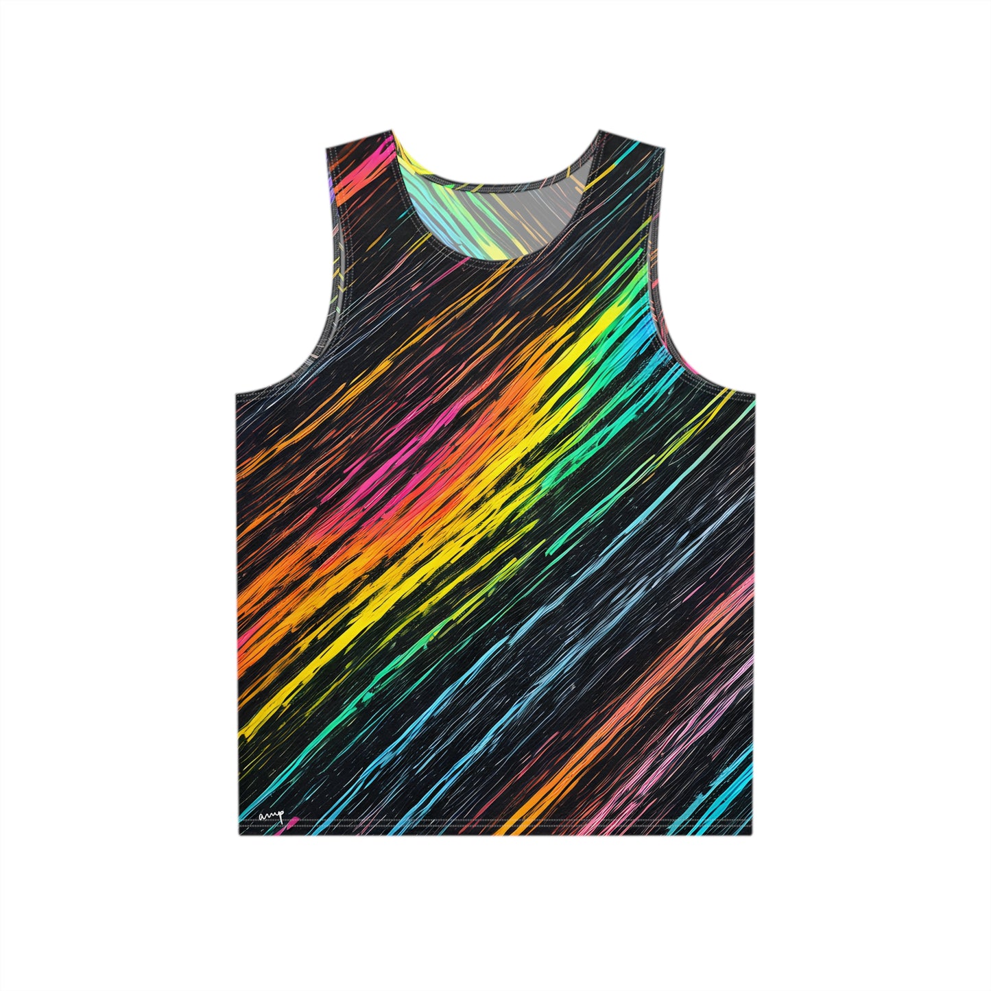 Men's Rainbow Line Art Tank