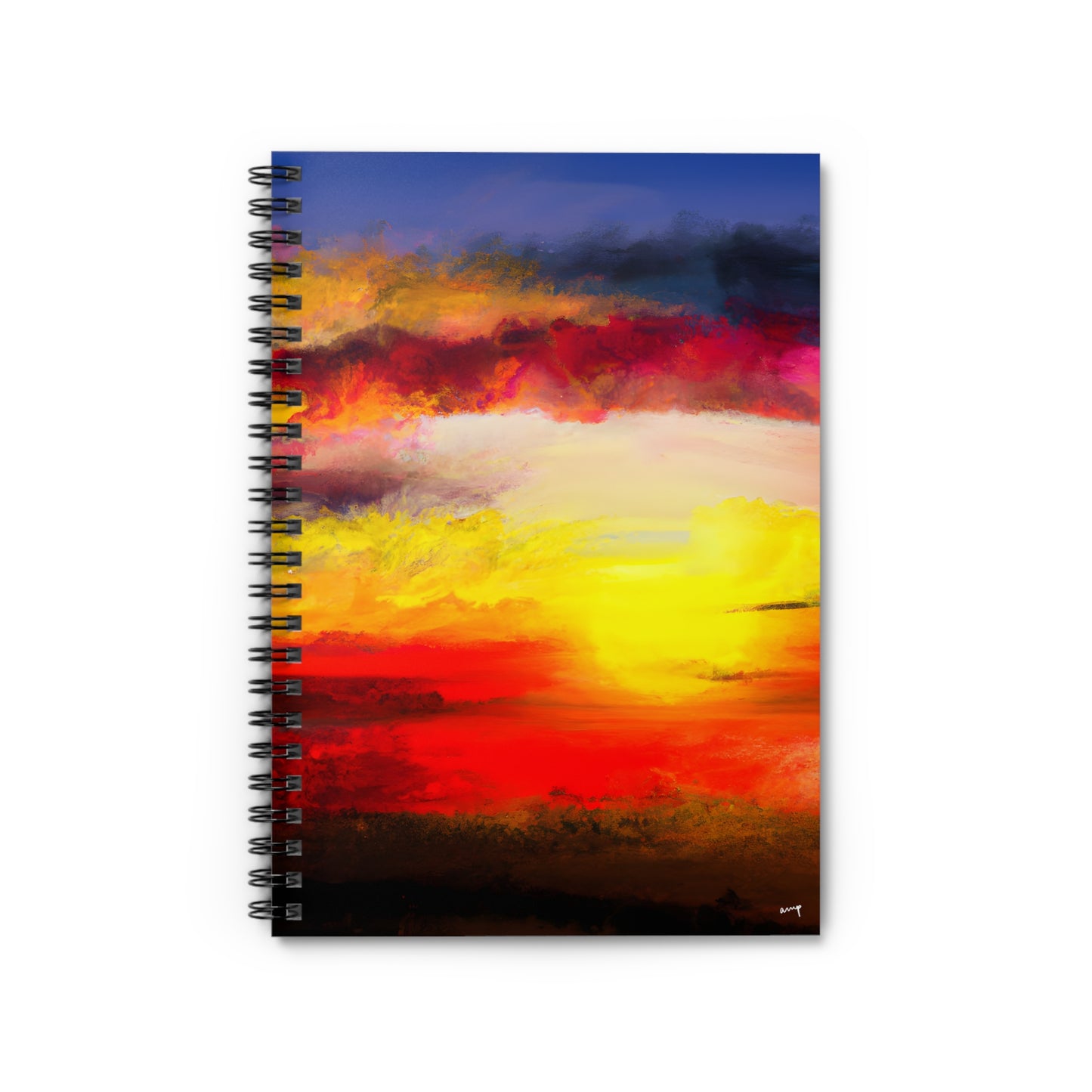 Acrylic Sunset Spiral Notebook - Ruled Line