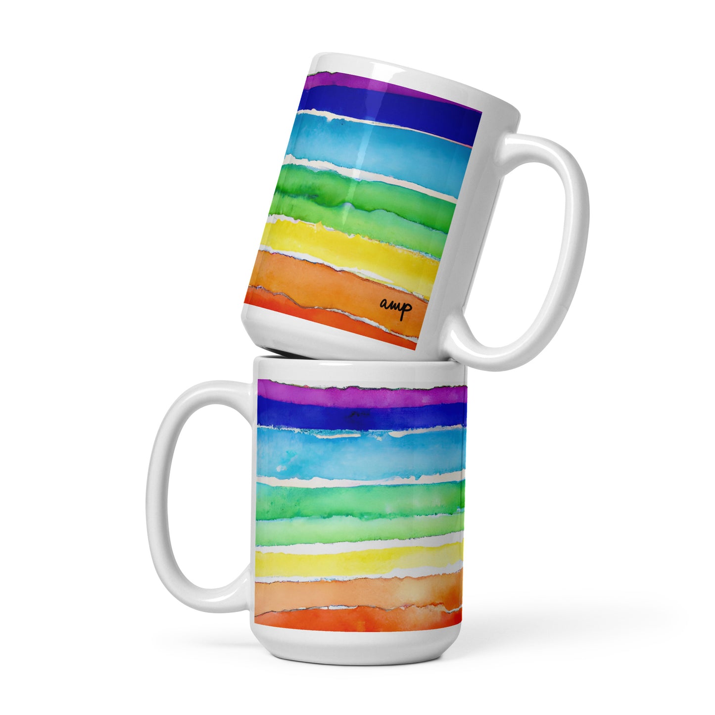 Glossy Rainbow Pride Mug