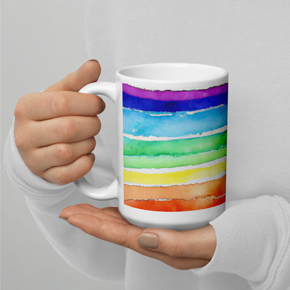 Glossy Rainbow Pride Mug