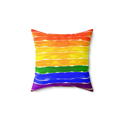 Rainbow Pride Spun Polyester Square Pillow